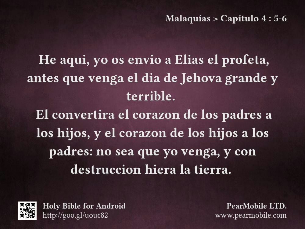 Malaquías, Capítulo 4:5-6